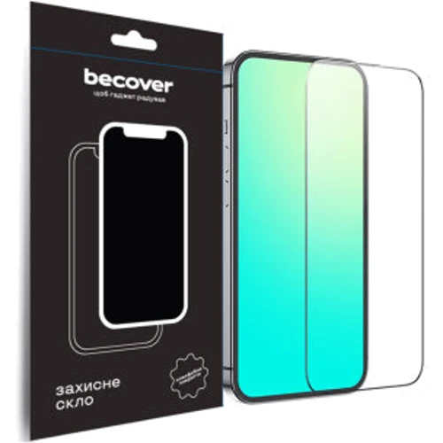 Защитное стекло для iPhone BeCover Tempered Glass Black for iPhone 15 (709719)