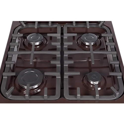 Плита комбинированная KLASS T6408E4 D.BROWN: Количество газовых конфорок 4