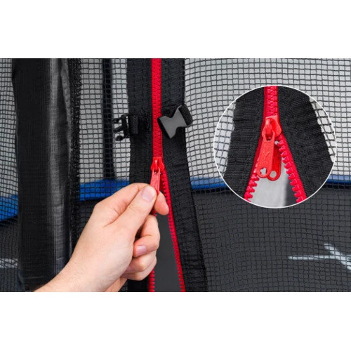 Батут Hop-Sport 8ft black/blue чорно-синій із внутрішньою сіткою 244 см фото 4