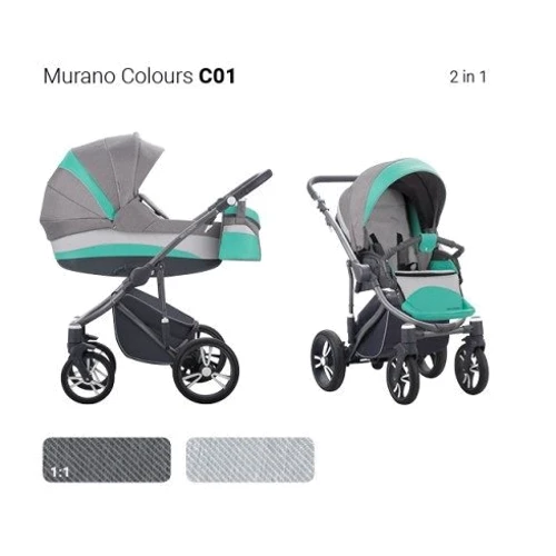 Универсальная коляска 2 в 1 Bebetto Murano New (С01) ментол