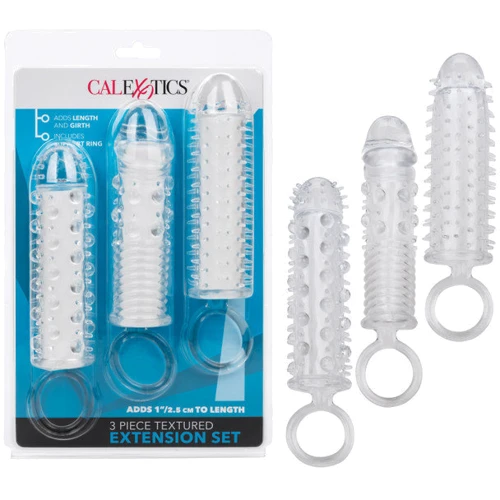 Набор насадок на член California Exotic Novelties - Textured Extension Set