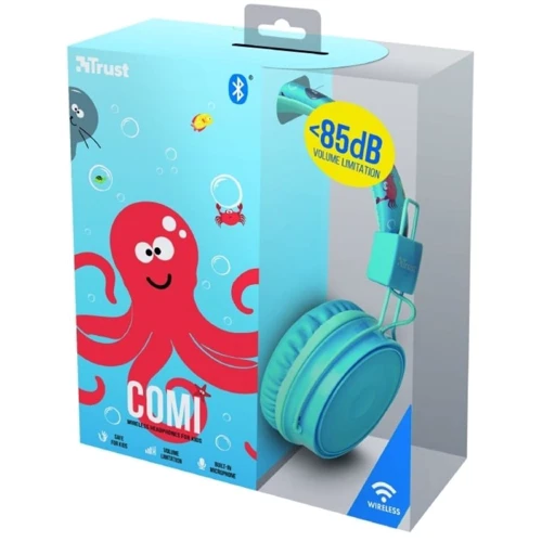 Наушники Trust Comi Kids Over-Ear Blue (23128): Чувствительность (дБ) 85