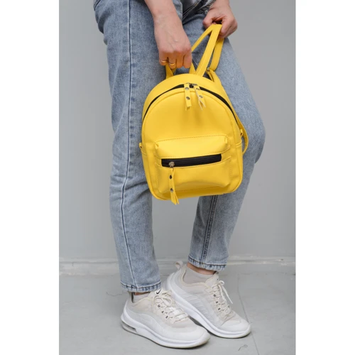 Женский рюкзак Sambag Talari SSH желтый (12112028e): Тип ручки Короткая ручка, Плечевой ремень