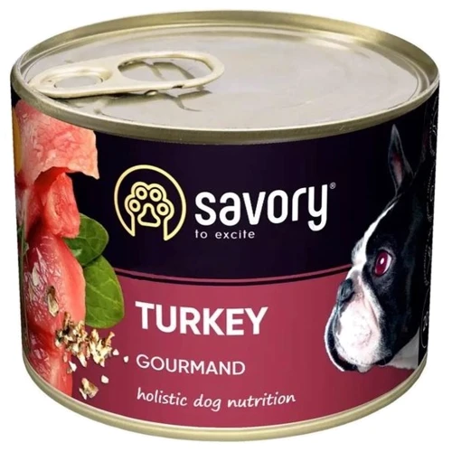Влажный корм Savory Dog Gourmand для собак с индейкой 200 г