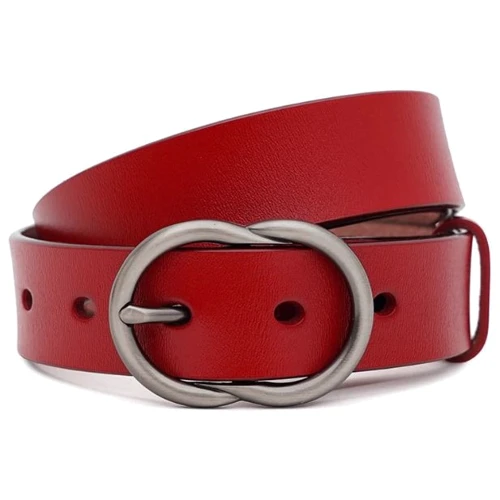 Женский ремень Borsa Leather красный (CV1ZK-002r-red)