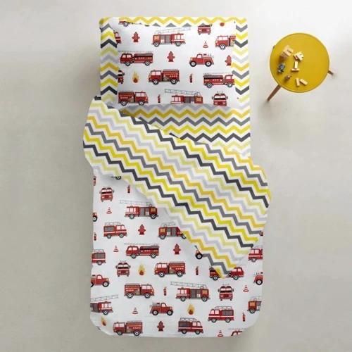 Набор простыней Cosas Grey Zig / Color Yellow на резинке 2 шт. 120x60 см (SetSheet_Grey_ZigColorYellow_120x60)