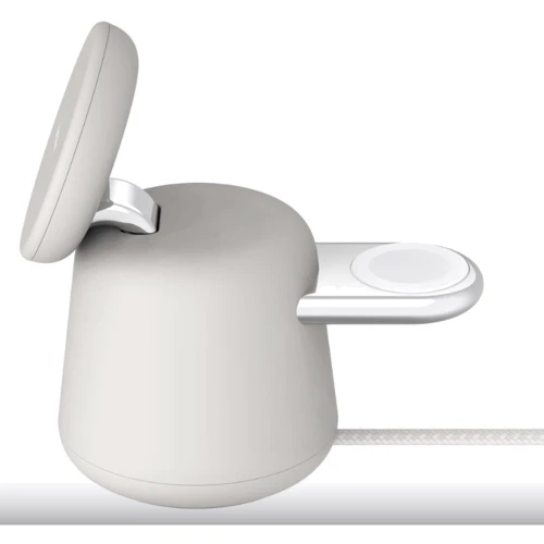 Зарядное устройство Belkin Wireless Charger Base Station MagSafe 15W Sand Mass (WIZ020VFH37) for iPhone 16 I 15 I 14 I 13 I 12 series and Apple Watch фото 6