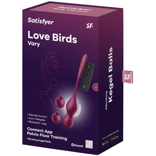 Вагинальные шарики с вибрацией Satisfyer Love Birds Vary Connect App
