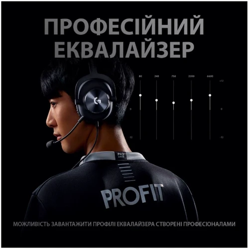 Наушники Logitech G PRO X Wireless Lightspeed Shroud Edition Black (981-000956) фото 6