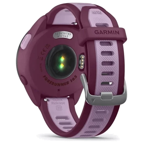 Смарт-годинник Garmin Forerunner 165 Music Berry/Lilac (010-02863-33): Матеріал ремінця Силикон