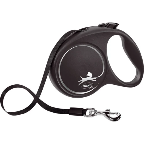 Поводок-рулетка Flexi Black Design L до 50 кг 5 м черный (4000498034101)