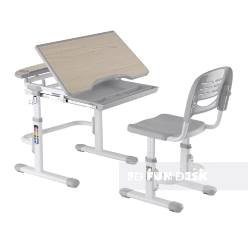 Комплект FunDesk Парта і стілець-трансформери Sorriso Grey
