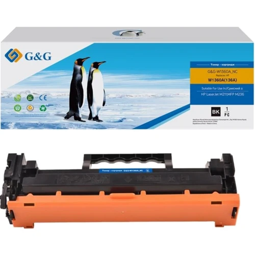 Картридж G&G до HP 136A LJ M211/M212/M236 Black (G&G-W1360A): Производитель G&G