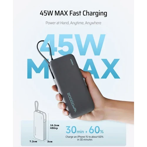 Внешний аккумулятор Cuktech Power Bank 20000mAh PB200N 55W Orange фото 13
