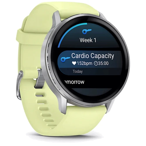 Смарт-часы Garmin Venu 4 45mm Silver with Citron Silicone Band (010-03014-02)