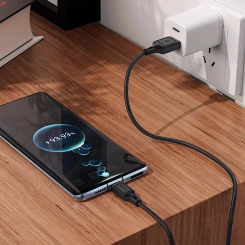 Кабель Hoco USB Cable to USB-C X90 3A 1m Black фото 4