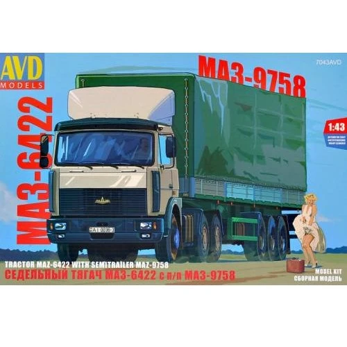 Сідельний тягач AVD Models МАЗ-6422 із напівпричепом МАЗ-9758