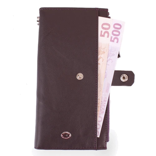 Жіночий гаманець ST Leather Accessories коричневий (NST420-coffee) фото 7
