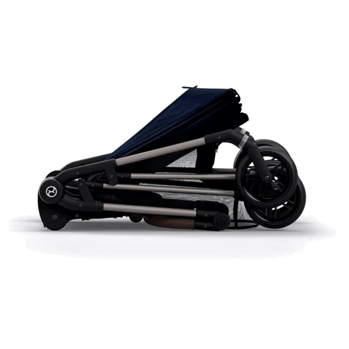 Прогулянкова коляска Cybex Melio Dark Blue з бампером (524000027): Матеріал коліс полиуретан
