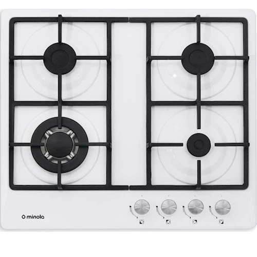 Варочная поверхность газовая Minola MGM 61221 WH: Рабочая поверхность эмаль