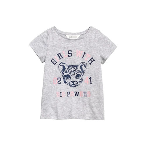 Футболка H & M 7Z4340385 98-104 см сіра