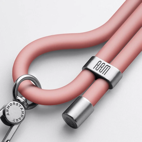Ремешок для смартфона ArmorStandart Silicone Rope Titanium Pink with Grey holder (ARM76275): Цвет розовый