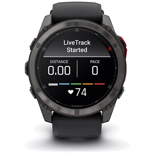 Смарт-часы Garmin Fenix 8 Pro MicroLED 51mm Sapphire Carbon Grey DLC Titanium with Black/Pebble Grey Silicone Band (010-03380-01)