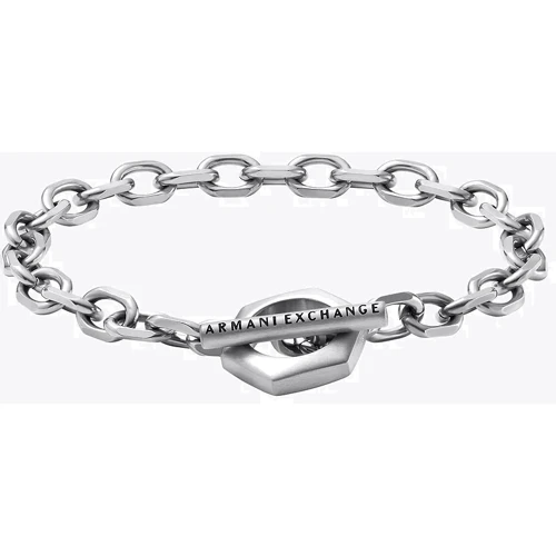 Мужской браслет Armani Exchange серебристый (AXG0103040)