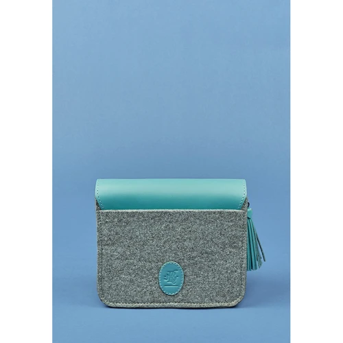 Жіноча сумка-сетчел BlankNote бірюзова (BN-BAG-3-felt-tiffany): Країна виробник Україна