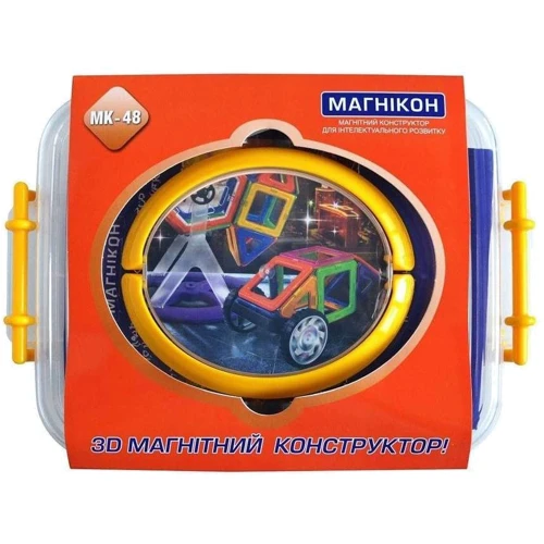 3D магнитный конструктор Магнікон MK-48: Количество деталей, шт. 48