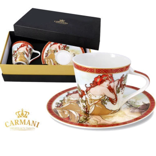 Чашка з блюдцем Carmani А. Муха Чотири пори року. Літо 250 мл (539-5002)