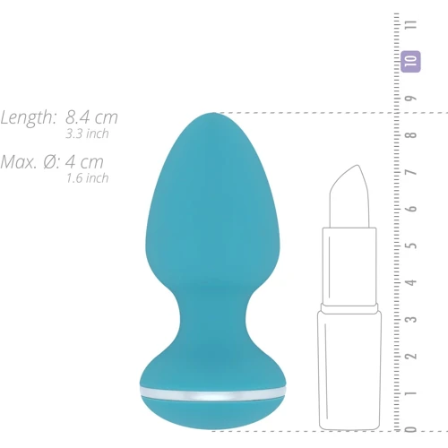 Анальная вибропробка Cala Azul - Blanca Vibrating anal plug