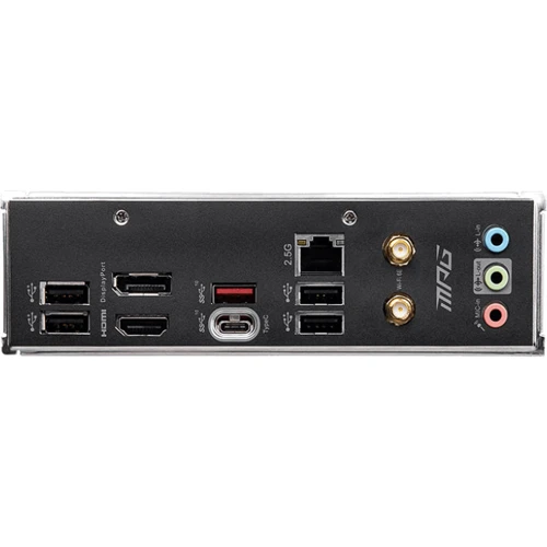 MSI MPG B560I GAMING EDGE WIFI: Разъемы на задней панели USB Type-C, USB 3.2 Gen 2, USB 2.0