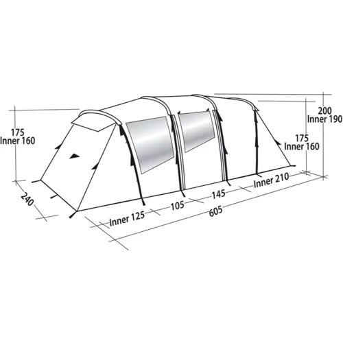 Палатка Easy Camp Huntsville Twin 600 Green/Grey (120409)