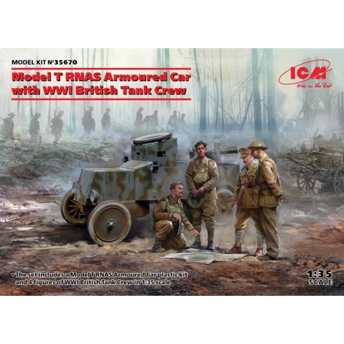 Бронеавтомобиль RNAS Model T с британским танковым экипажем (Первая мировая война)