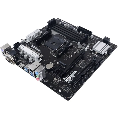 Biostar B450MX: Роз'єми на задній панелі USB 3.2 Gen 1, USB 2.0, VGA, HDMI, Ethernet RJ-45