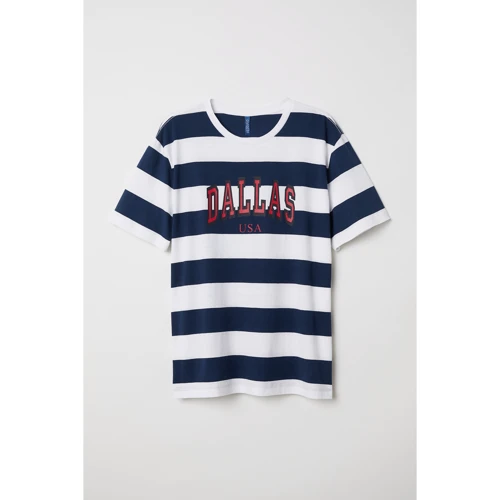 Футболка H & M 7014858 XS синя з принтом