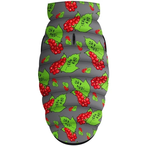 Курточка для собак WAUDOG Clothes рисунок Калина M50 В 76-78 см С 55-60 см (5750-0228): Размер животного Средние