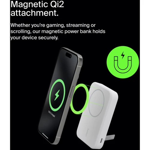 Зовнішній акумулятор Belkin Power Bank 8000mAh MagSafe 15W MagSafe Qi2 White (BPD007BTWH)