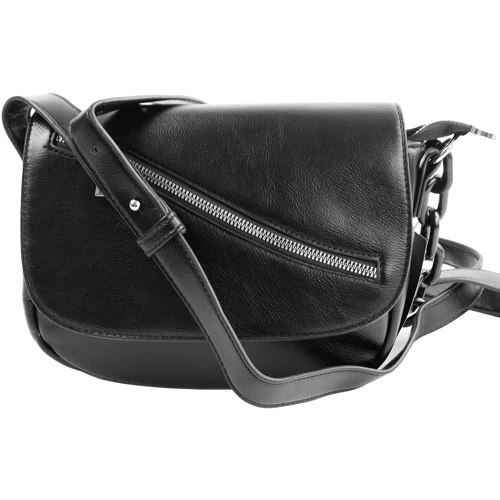 Женская сумка почтальонка Valiria Fashion черная (ODAB-9575-black): Застежка Магнитная