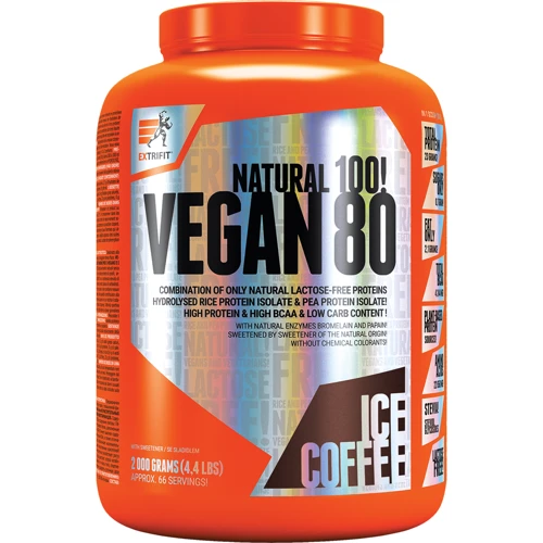Протеин Extrifit Vegan 80 2000 g /57 servings/ Ice Coffee