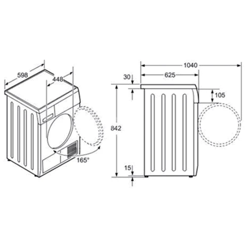 Сушарка Bosch WTE 86103 PL: Система сушіння конденсаційна