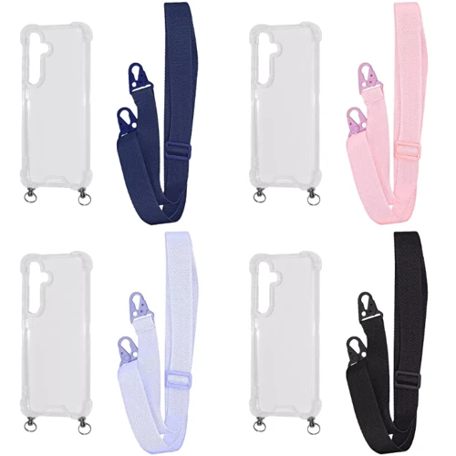 Аксессуар для смартфона WAVE Clear Case with Strap Light Purple for Samsung A356 Galaxy A35: Материал TPU (термополиуретан) и поликарбонат