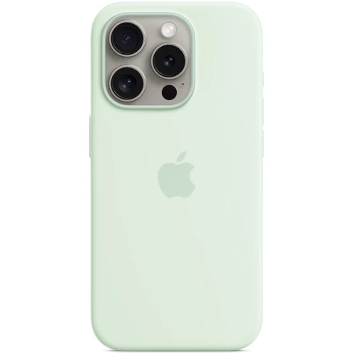 Чехол для iPhone Apple Silicone Case with MagSafe Soft Mint (MWNL3) for iPhone 15 Pro