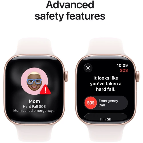 Apple Watch Series 11 GPS + Cellular 42mm Rose Gold Aluminium Case with Light Blush Sport Band - S/M (MF8E4)