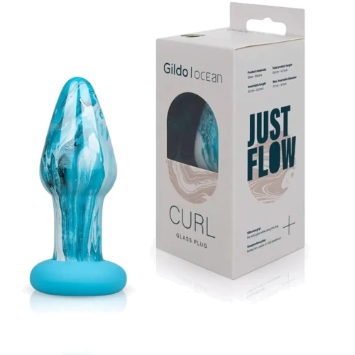 Стеклянная анальная пробка Gildo - Ocean Curl Glass Butt plug