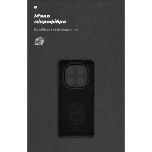 Чехол для телефонов ArmorStandart ICON Case Camera cover Black for Xiaomi Redmi Note 14 Pro 5G / Poco X7 (ARM79827): Цвет черный
