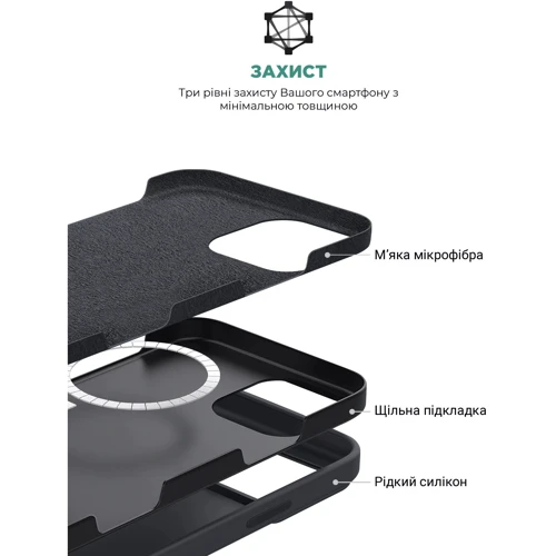 Чехол для iPhone ArmorStandart ICON2 MagSafe Black for iPhone 16 Pro Max (ARM78681) фото 5