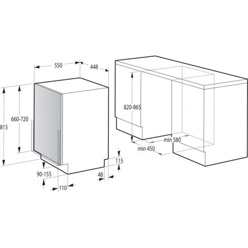 Посудомойка Gorenje GV52010: Цвет белый