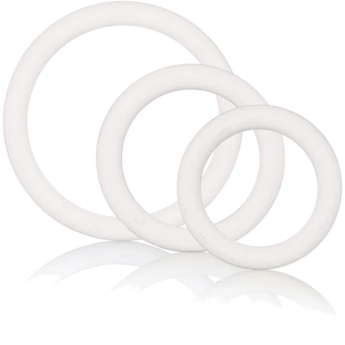 CalExotics Rubber Ring - 3 Piece Set - набор эрекционных колец, белый